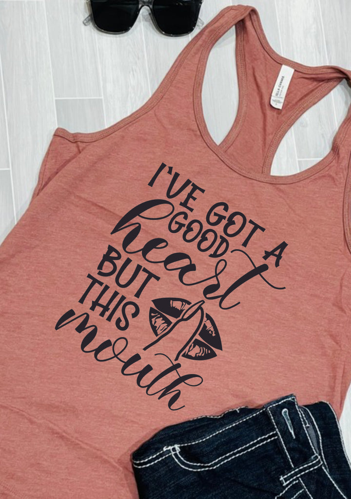 ...but this mouth tank top