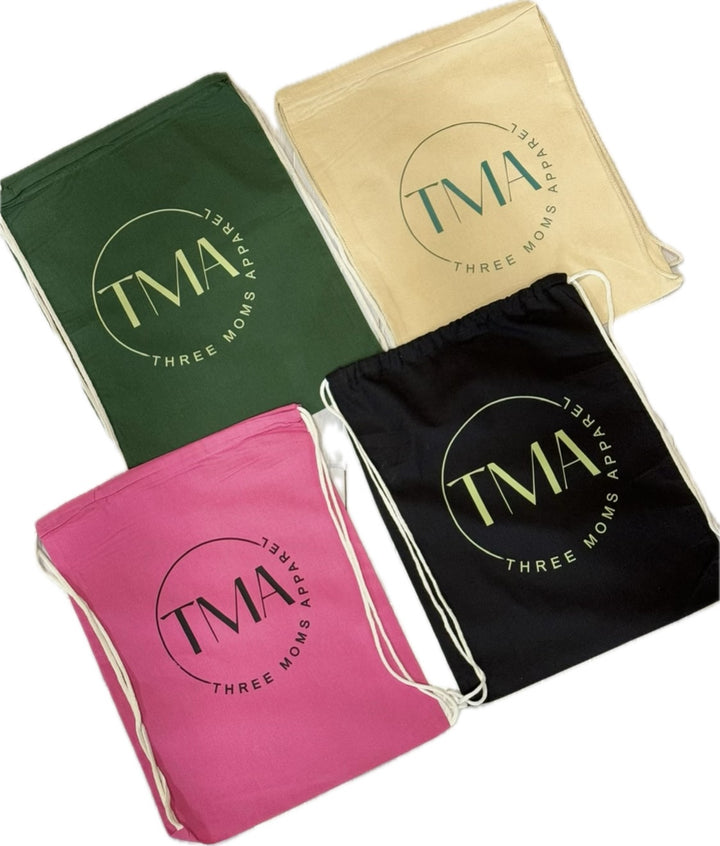 Three Moms Apparel Drawstring Bags