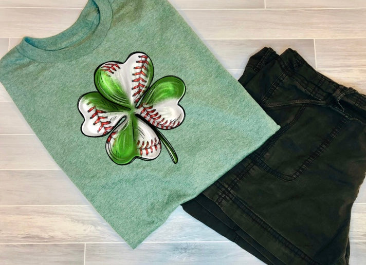 Baseball Shamrock Tshirt