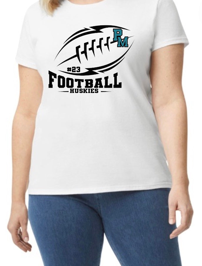 Patterson Mill Football Tshirt with Number-Personalized