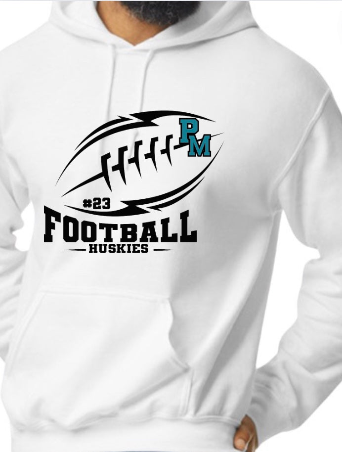 Patterson Mill Football Sweatshirt with Number-Personalized