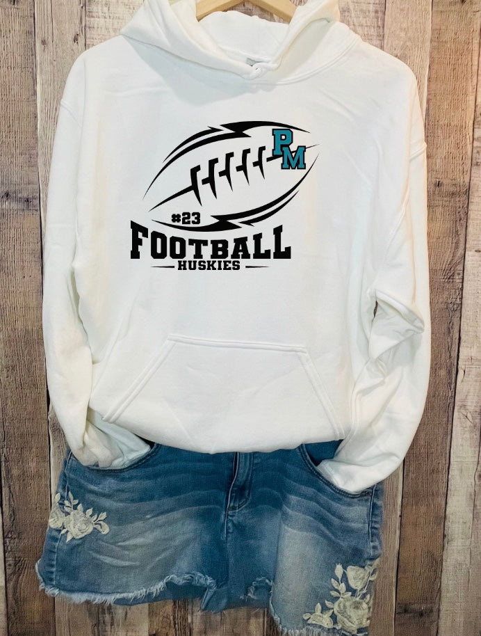 Patterson Mill Football Sweatshirt with Number-Personalized